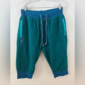 IXCHEL Teal 3/4 Length Drawstring Outdoor Activity Pant Women’s Large